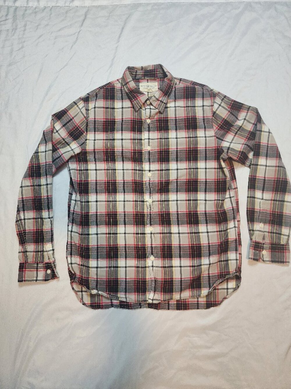Denim & Supply Ralph Lauren Men's Large Plaid Cotton Button Down Shirt